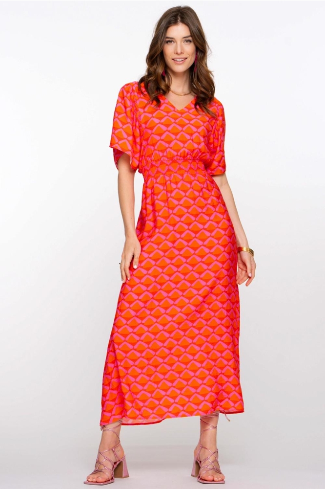 JURK MET PRINT 57092 20 CORAL/PINK